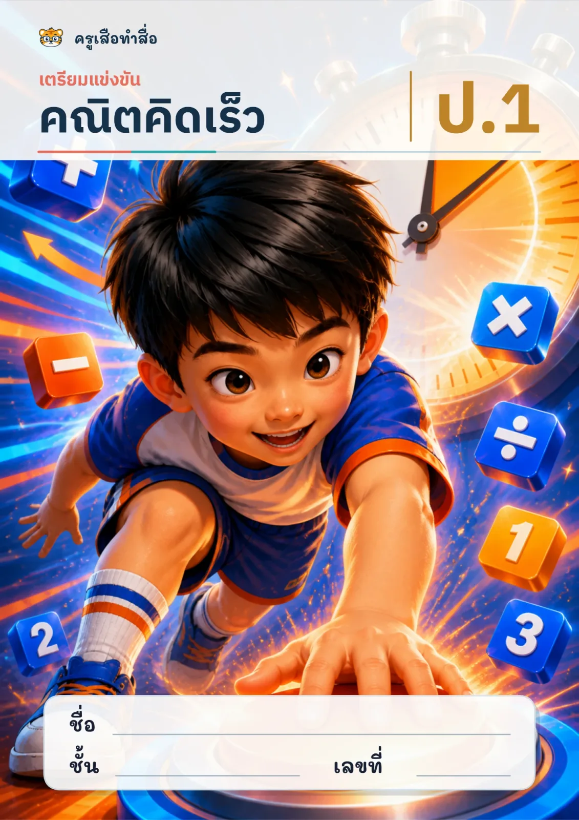 หน้าปก คณิตคิดเร็ว: เตรียมแข่งขัน ป.1