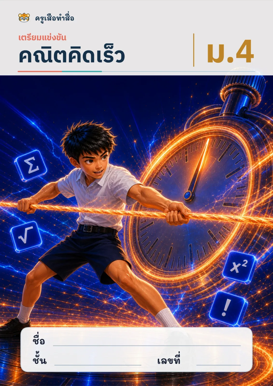 หน้าปก คณิตคิดเร็ว: เตรียมแข่งขัน ม.4