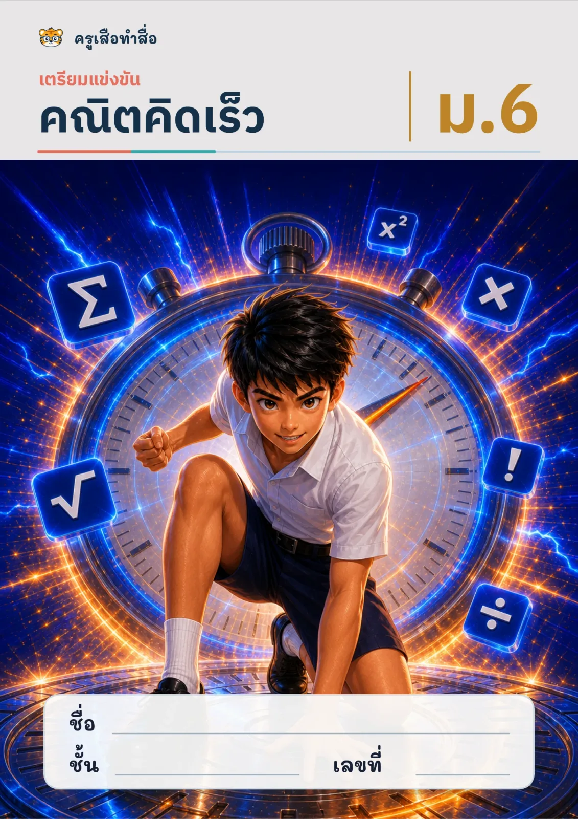 หน้าปก คณิตคิดเร็ว: เตรียมแข่งขัน ม.6