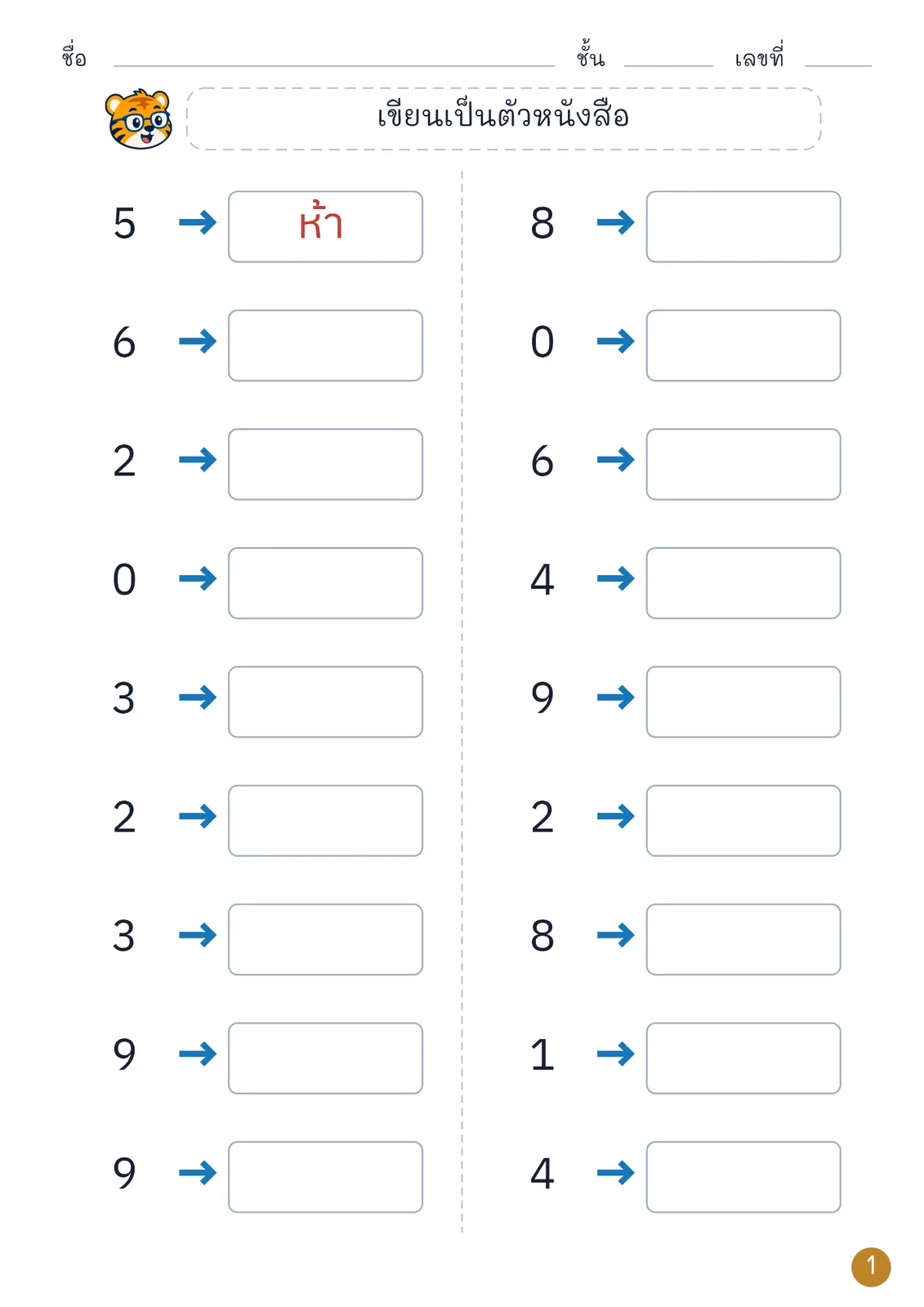 หน้าปก คำอ่านจำนวน 0–10