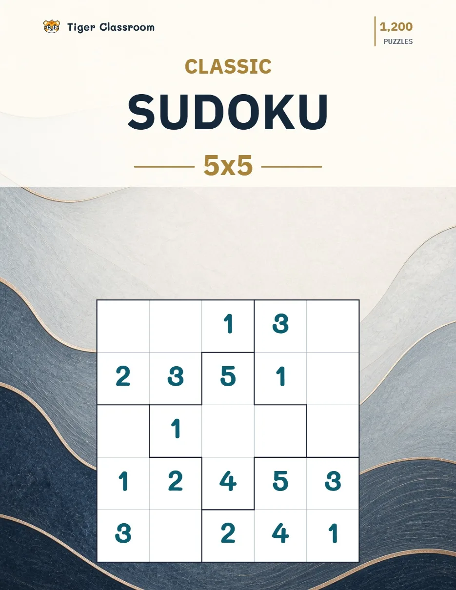 Classic Sudoku 5x5: 1,200 Printable Puzzles with Answers