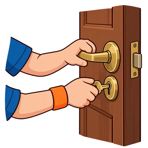 lock the door